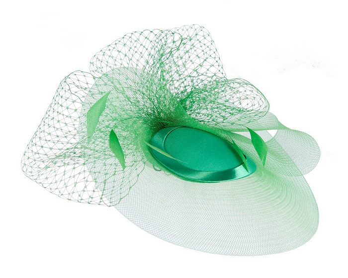 Lime green custom made fascinator hat - Image 3