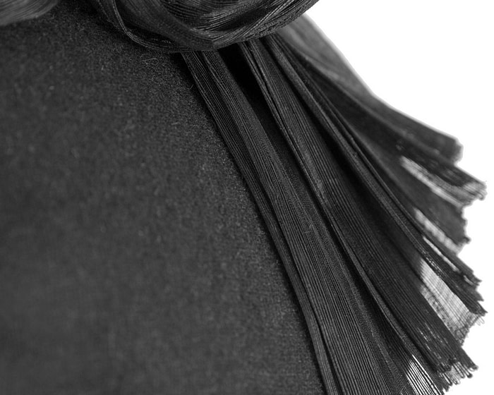 Bespoke black winter fascinator by Fillies Collection - Image 5