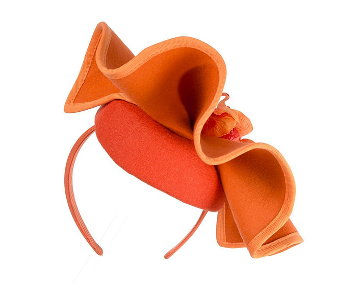 Orange winter racing fascinator by Fillies Collection - Image 6