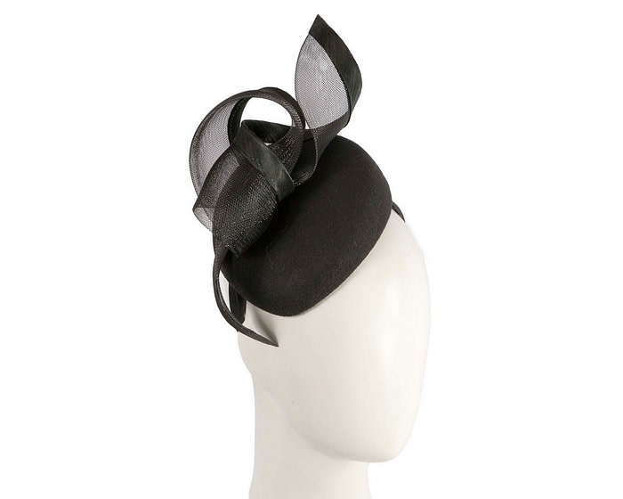 Black Winter Pillbox Fascinator by Fillies Collection