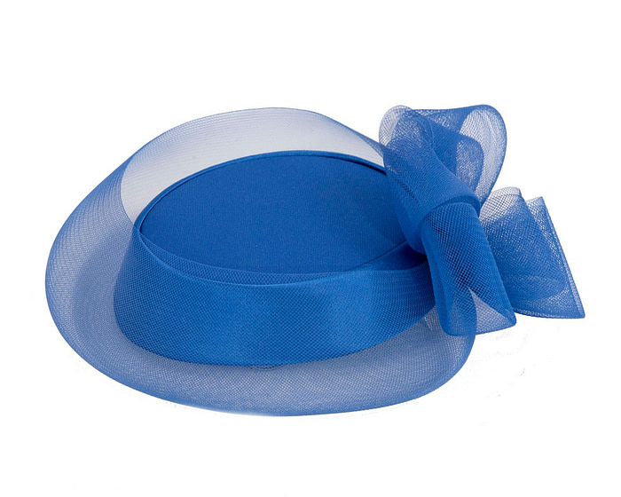 Custom made royal blue cocktail hat by Cupids Millinery - Image 3
