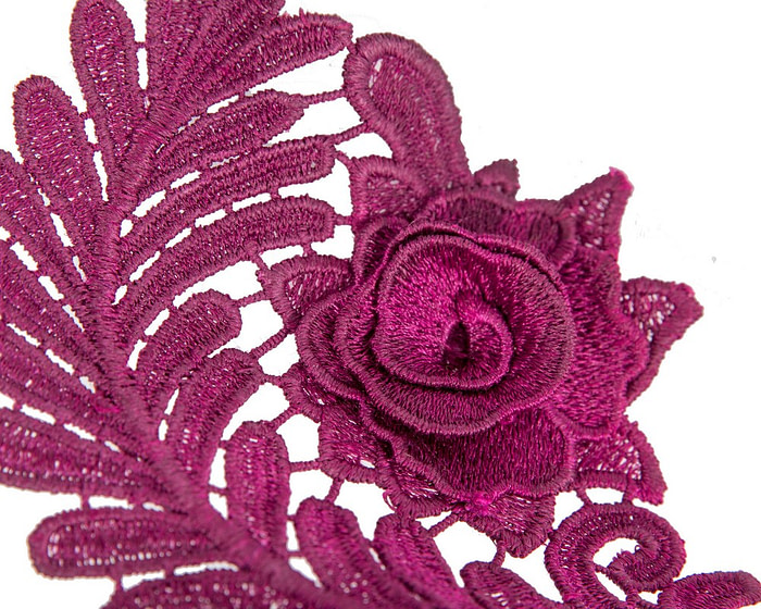 Wine Crown Fascinator with Lace by Max Alexander - Image 3
