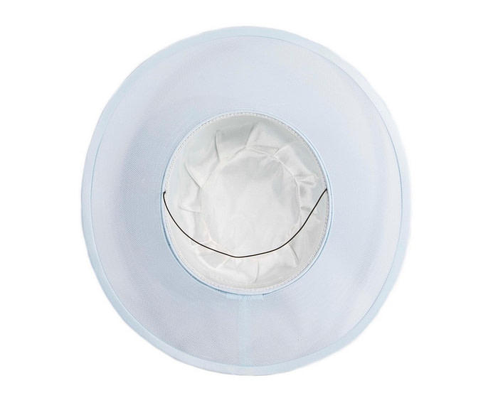 Custom made light blue boater hat by Cupids Millinery - Image 5