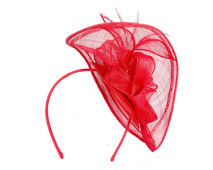 Elegant bright red Sinamay Max Alexander Fascinator - Image 4