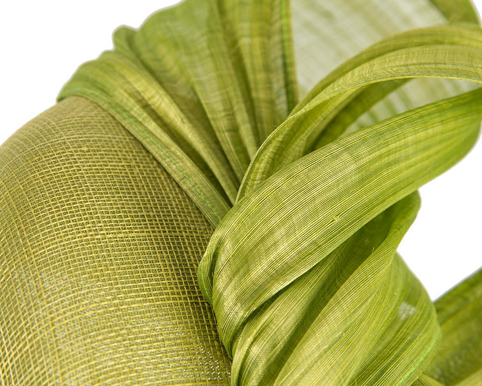 Lime pillbox silk abaca bow by Fillies Collection S307 - Image 5