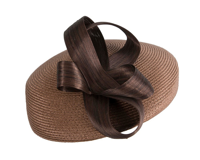 Fashion bronze beret hat with bow by Max Alexander - Image 4