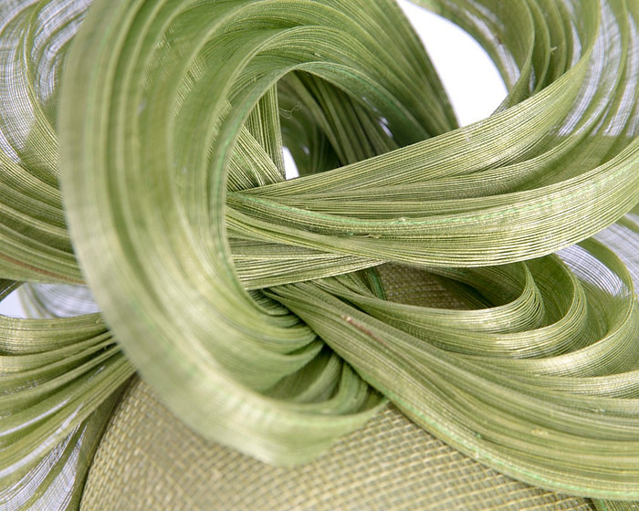 Bespoke lime green racing fascinator by Fillies Collection - Image 5