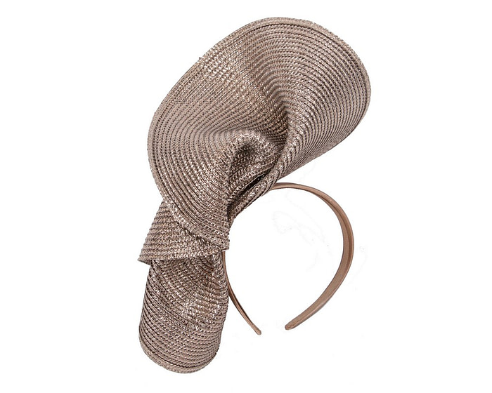 Bespoke shiny bronze fascinator by Fillies Collection - Image 4