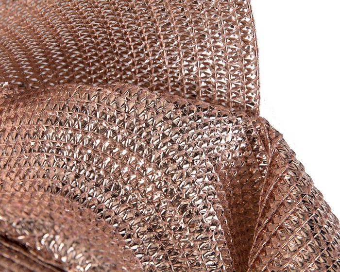 Bespoke shiny rose gold fascinator by Fillies Collection - Image 3