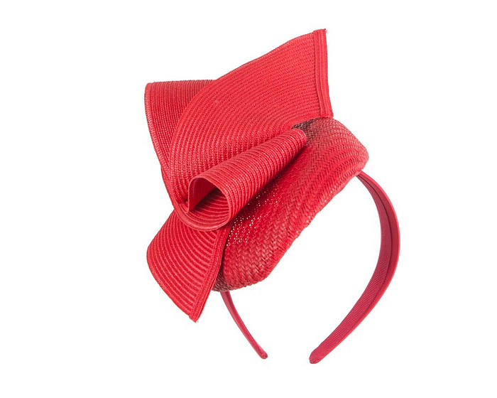 Bespoke red pillbox fascinator by Fillies Collection - Image 2