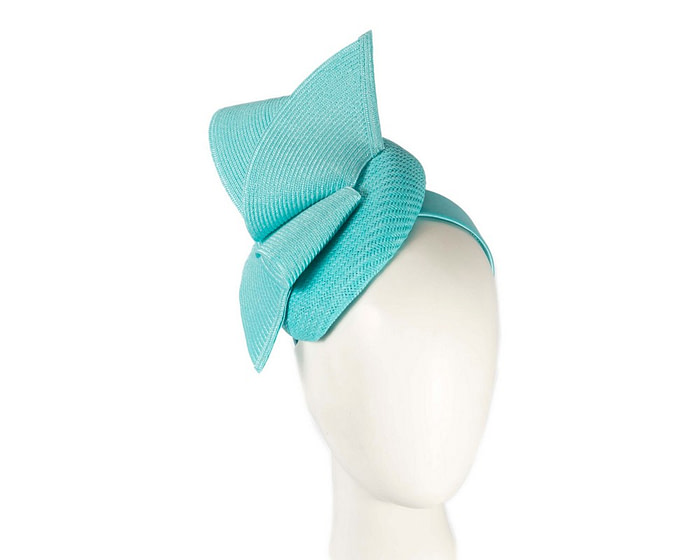 Bespoke turquoise pillbox fascinator by Fillies Collection