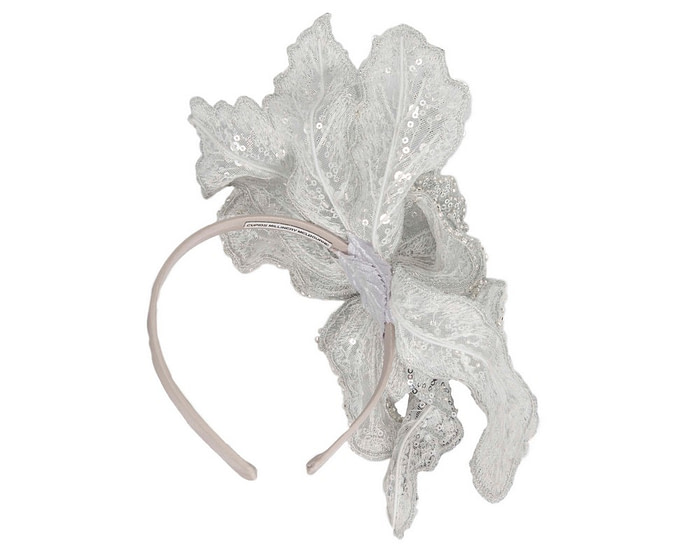 Sparkling Silver Fascinator with Sequins by Fillies Collection - Image 4