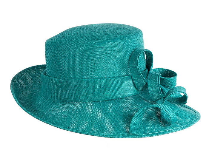 Teal green ladies fashion hat by Max Alexander - Image 6