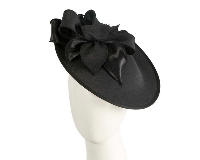 Covered black racing fascinator by Max Alexander