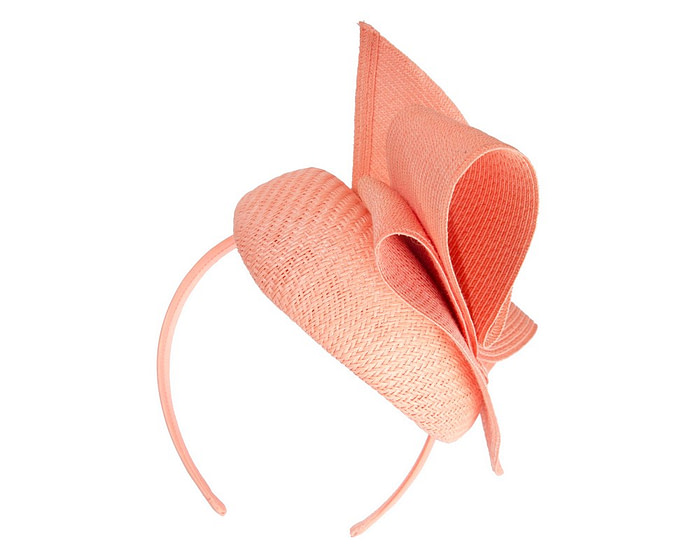 Bespoke coral pillbox fascinator by Fillies Collection - Image 6