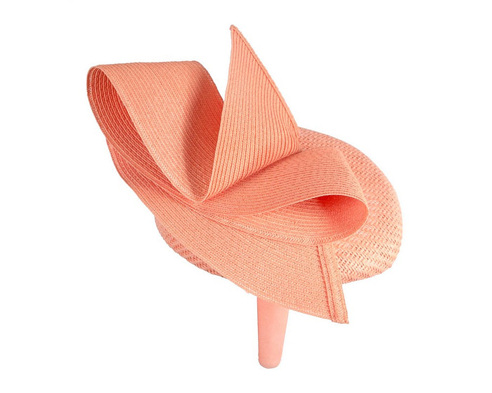 Bespoke coral pillbox fascinator by Fillies Collection - Image 3