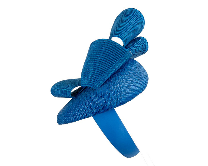 Bespoke royal blue pillbox fascinator by Fillies Collection - Image 4