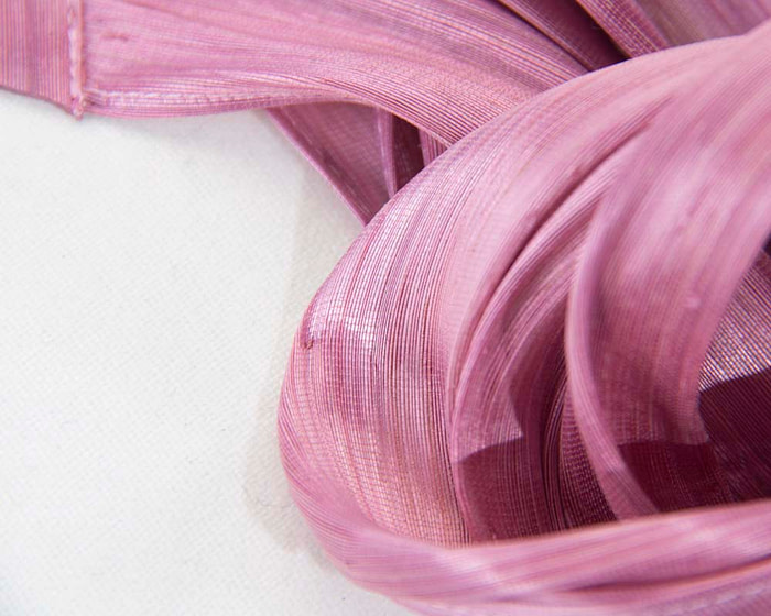 Cream & dusty pink pillbox with silk abaca bow - Fascinators.com.au