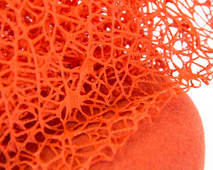 Designers orange winter fascinator by Fillies Collection - Fascinators.com.au