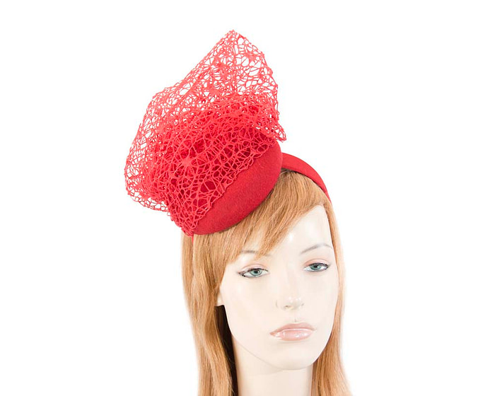 Designers red winter fascinator by Fillies Collection - Fascinators.com.au