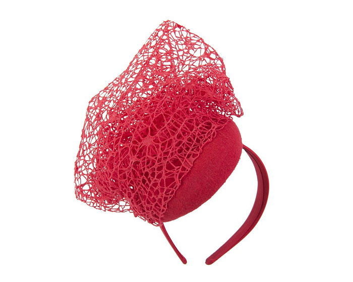 Designers red winter fascinator by Fillies Collection - Fascinators.com.au