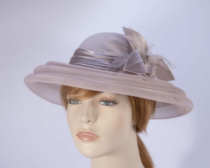 Taupe fashion hat H5002T - Fascinators.com.au