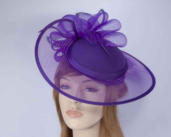 Purple fashion hat H835PU - Fascinators.com.au
