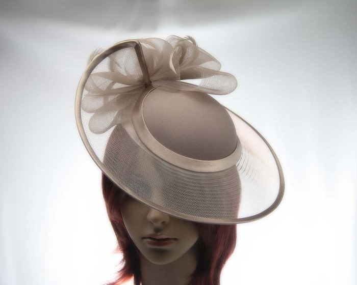 Taupe fashion hats H835T - Fascinators.com.au