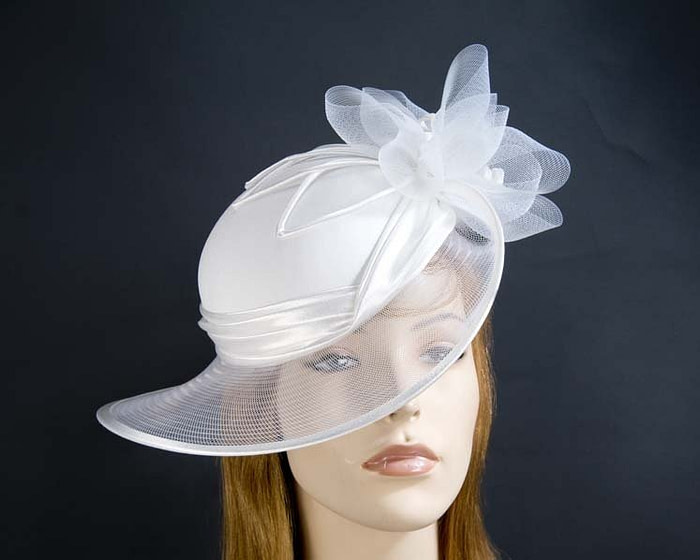 White Mother of the Bride hat - Fascinators.com.au