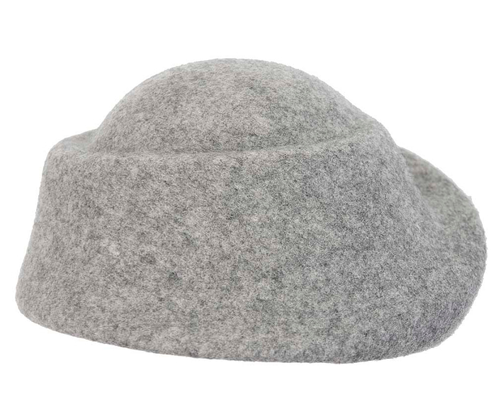 Grey marle felt hat - Fascinators.com.au