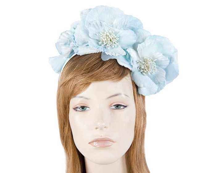 Ice Blue Flower Headband Fascinator - Fascinators.com.au