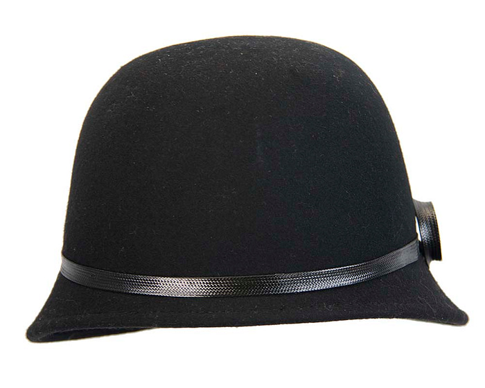 Black felt bucket hat by Max Alexander - Fascinators.com.au