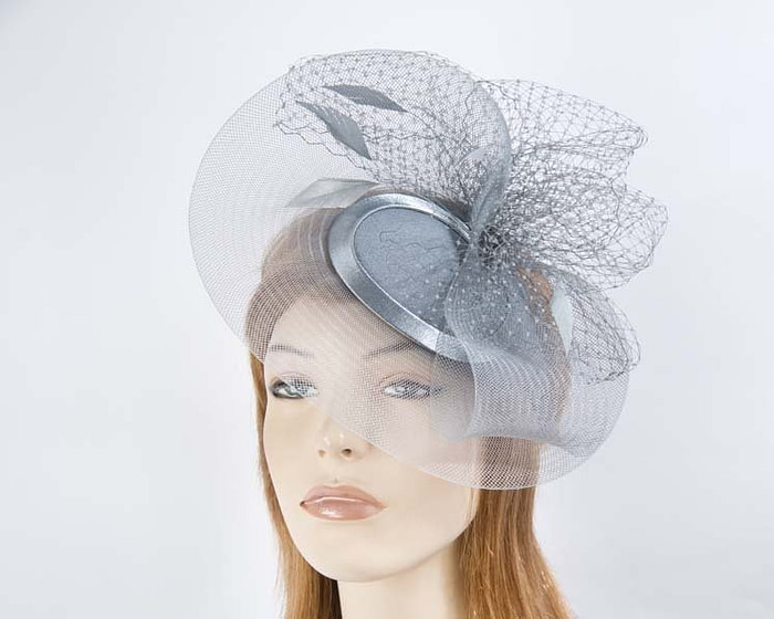 Steel mother of the bride hat - Fascinators.com.au