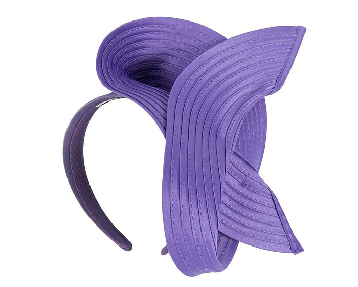Twisted purple fascinator - Fascinators.com.au