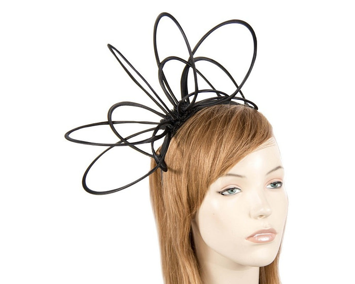 Black loops on headband fascinator - Fascinators.com.au