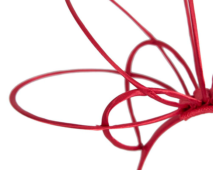 Red loops on headband fascinator - Fascinators.com.au