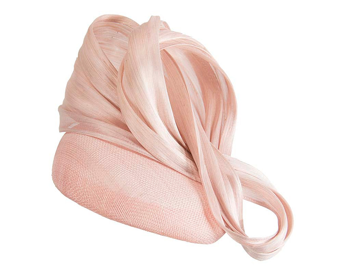 Pink pillbox silk abaca bow - Fascinators.com.au