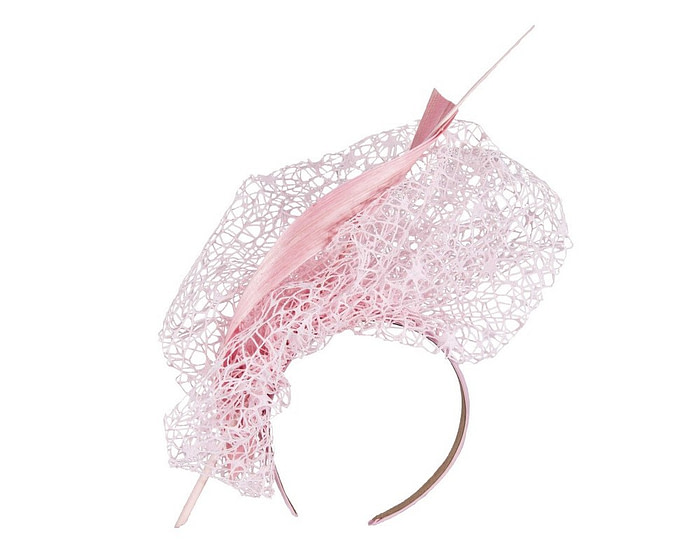 Bespoke pink lace fascinator - Fascinators.com.au