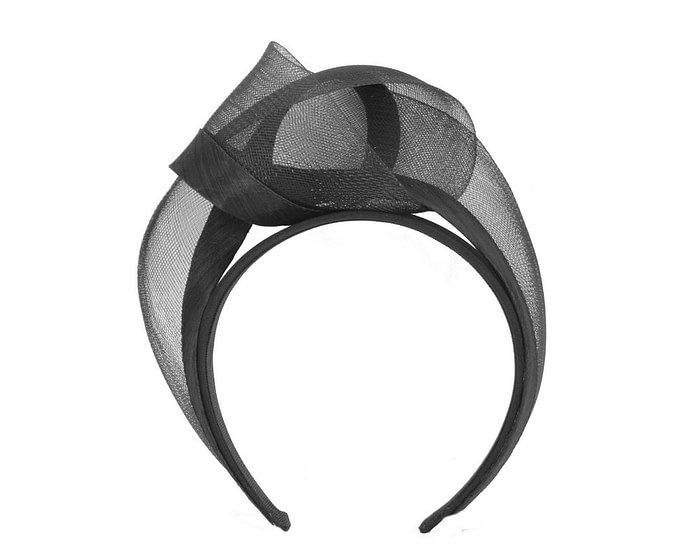 Black turban headband by Fillies Collection - Fascinators.com.au