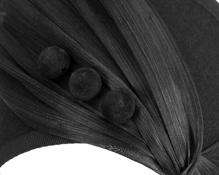 Black winter crown fascinator by Fillies Collection - Fascinators.com.au
