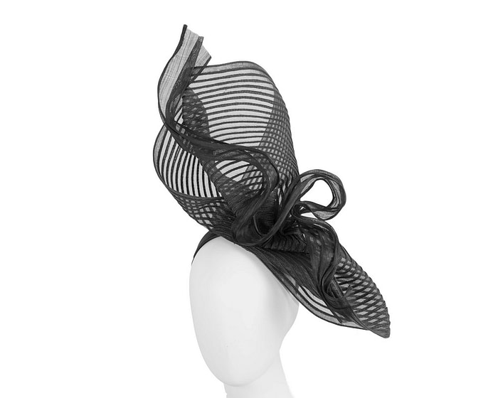 Tall twirl black racing fascinator by Fillies Collection - Fascinators.com.au