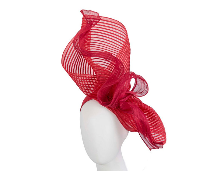Tall twirl red racing fascinator by Fillies Collection - Fascinators.com.au