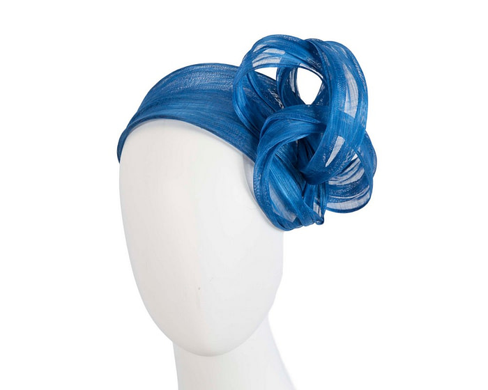 Royal blue retro headband racing fascinator by Fillies Collection - Fascinators.com.au