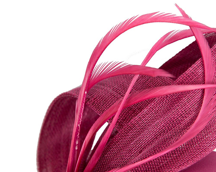 Fuchsia loops & feathers racing fascinator by Fillies Collection - Fascinators.com.au