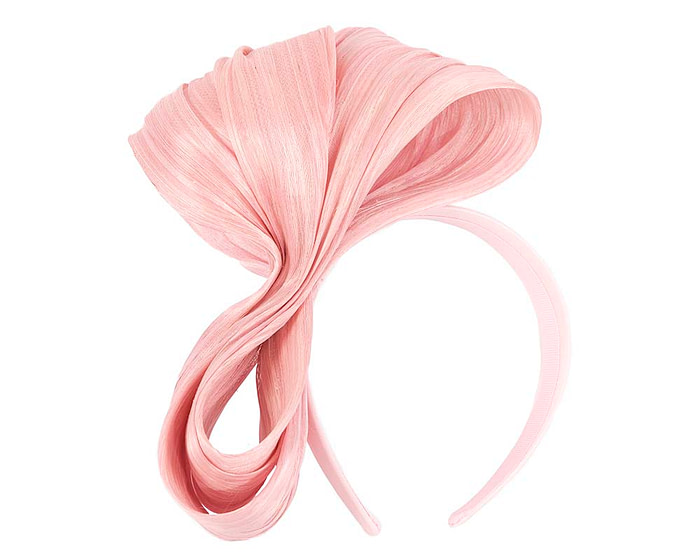 Large blush bow racing fascinator by Fillies Collection - Fascinators.com.au