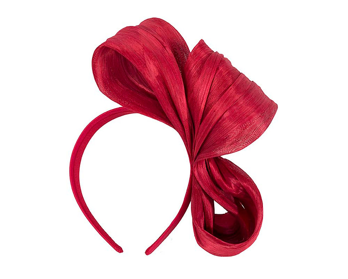 Large red bow racing fascinator by Fillies Collection - Fascinators.com.au