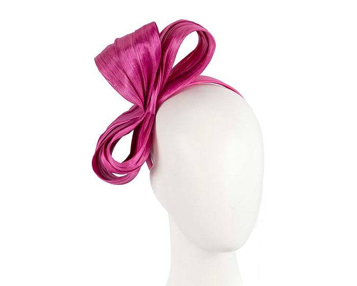 Large fuchsia bow racing fascinator by Fillies Collection - Fascinators.com.au