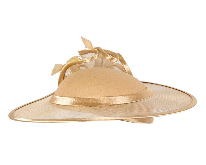 Gold fashion hat custom made to order - Fascinators.com.au