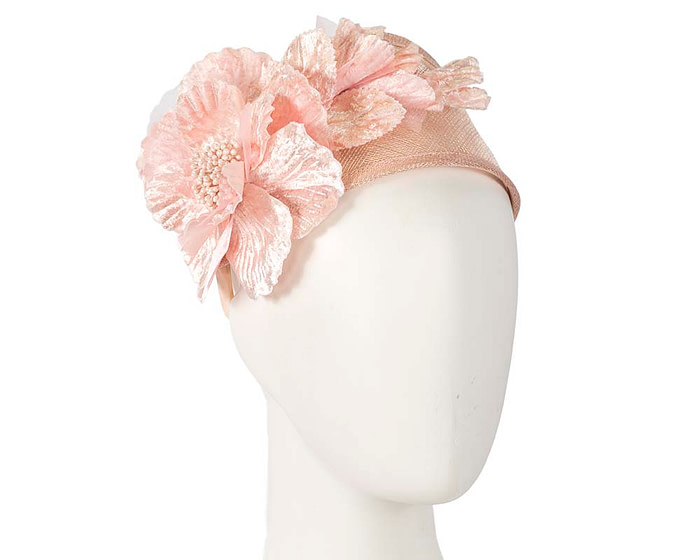 Blush flower headband racing fascinator - Fascinators.com.au