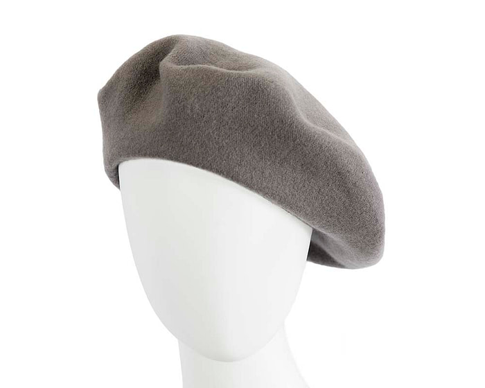 Warm grey European Made beret - Fascinators.com.au